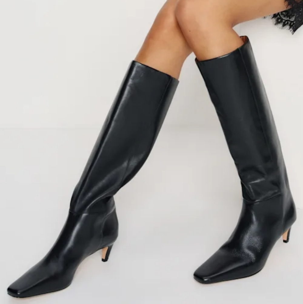 Reformation Remy Knee High Kitten Heel Boot - Picture 2 of 14